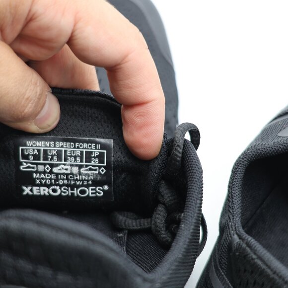 Xero Shoes Speed Force II Barefoot Women's Size 9 Running Shoe Black Mesh - Picture 3 of 9